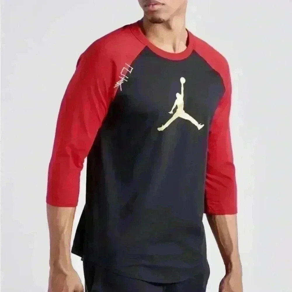 Nike Jordan Black Red Chinese CNY Chicago Bulls Shirt CD9052-010 Men’s XL Dragon